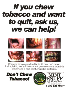 say no to chewing tobacco